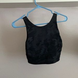 Lululemon Stronger As One Long Line Sports Bra Heritage 365 Camo Deep Coal Multi